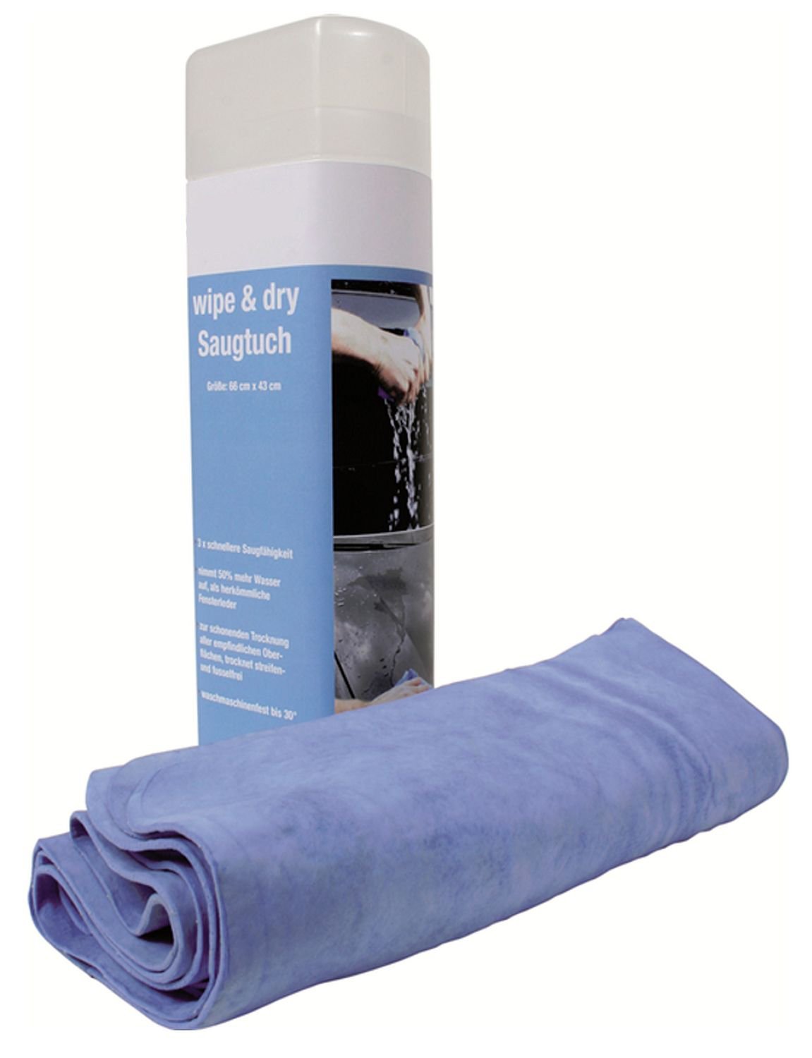 Saugtuch "wipe & dry" 66cmx43cm, Trocknungstuch Fensterleder FÖRCH 50% mehr Saugfähigkeit