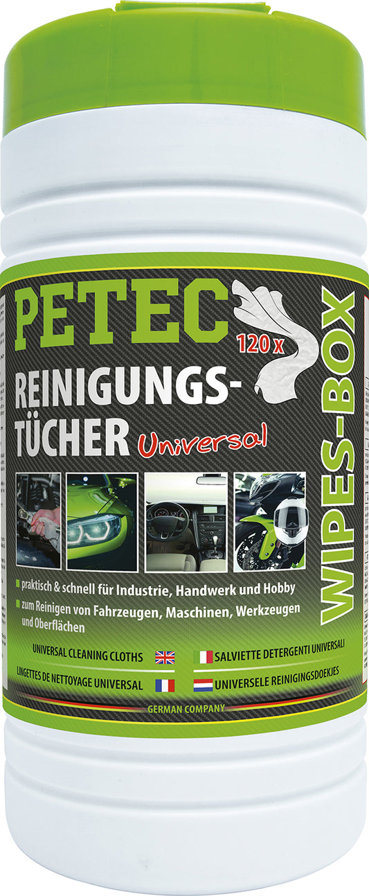 PETEC | Reinigungstücher Wipes-Box 120 Tücher praktisch & schnell