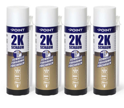 Point 2K PU-Zargenschaum 400 ml – 2K Montageschaum für Türzargen & Fenster