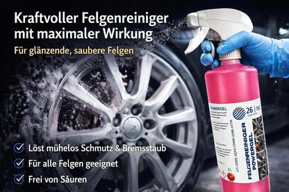 26 tec Aktiv Felgenreiniger Powergel – Bremsstaub & Schmutz entfernen